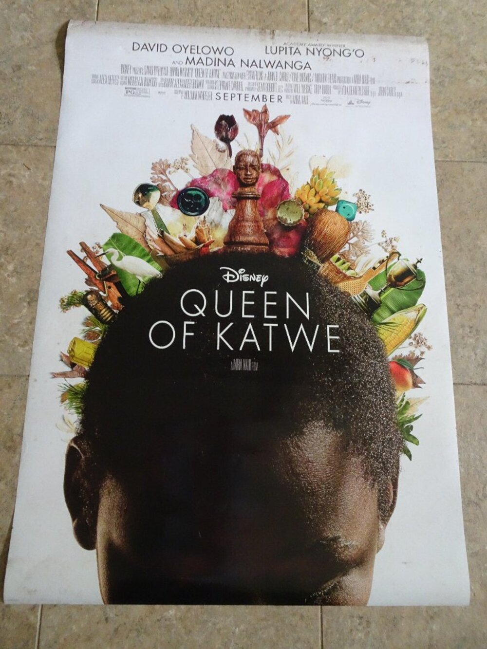 Queen of Katwe - Disney Movie Poster with Madina Nalwanga as Phiona Mutesi